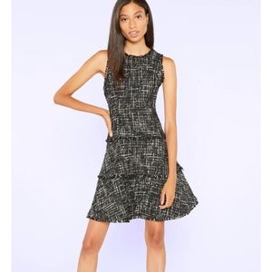 LIKELY TIERED EMBELLISHED TWEED A-LINE IN MULTI-COLOR DRESS SIZE 6
